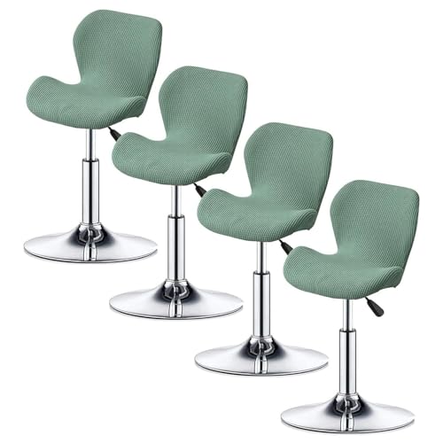 WWQQKJ Stretch-Barstuhlhussen – Barhocker-Bezüge mit Rückenlehne, Küchenhocker-Bezüge, 4 Stück, Stretch-Bezüge for Gebogene Stühle, hoher Hocker-Bezug for die Bartheke(#29,4PCS) von WWQQKJ