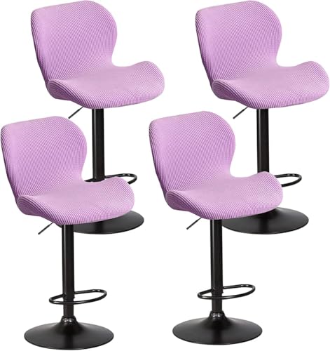 WWQQKJ Stretch-Barstuhlhussen – Barhocker-Bezüge mit Rückenlehne, Küchenhocker-Bezüge, 4 Stück, Stretch-Bezüge for Gebogene Stühle, hoher Hocker-Bezug for die Bartheke(#3,4PCS) von WWQQKJ