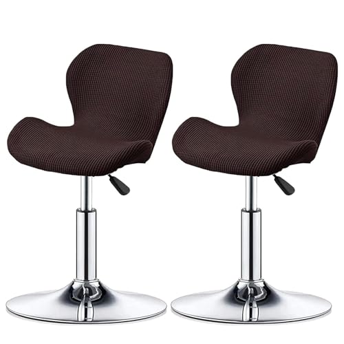 WWQQKJ Stretch-Barstuhlhussen – Barhocker-Bezüge mit Rückenlehne, Küchenhocker-Bezüge, 4 Stück, Stretch-Bezüge for Gebogene Stühle, hoher Hocker-Bezug for die Bartheke(#4,2PCS) von WWQQKJ