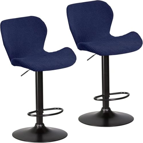 WWQQKJ Stretch-Barstuhlhussen – Barhocker-Bezüge mit Rückenlehne, Küchenhocker-Bezüge, 4 Stück, Stretch-Bezüge for Gebogene Stühle, hoher Hocker-Bezug for die Bartheke(#5,2PCS) von WWQQKJ