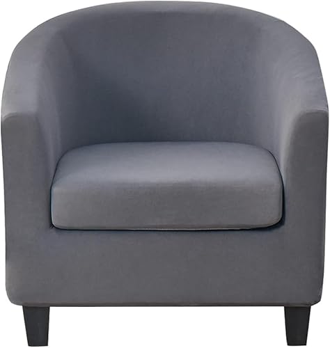 WWQQKJ Stretch-Bezug for Chesterfield-Sessel for 1 Sitzer, 2-teilig, einfarbig, rutschfest, for Cocktailsessel mit Sitzbezug for Bar, Wohnzimmer, Schlafzimmer, Club(Cenere) von WWQQKJ