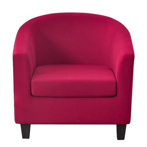 WWQQKJ Stretch-Bezug for Chesterfield-Sessel for 1-Sitzer-Cocktailsessel, Bezug for Chesterfield-Sessel, 2-teilig, universeller Sesselbezug(Borgogna) von WWQQKJ