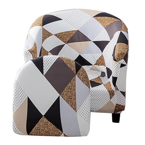 WWQQKJ Stretch-Bezug for Chesterfield-Sessel for 1-Sitzer-Cocktailsessel, Bezug for Chesterfield-Sessel, 2-teilig, universeller Sesselbezug(Doratura) von WWQQKJ