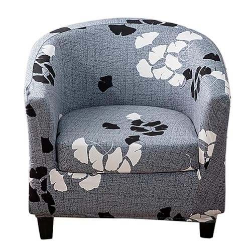 WWQQKJ Stretch-Bezug for Chesterfield-Sessel for 1-Sitzer-Cocktailsessel, Bezug for Chesterfield-Sessel, 2-teilig, universeller Sesselbezug(Foglia D'acero Grigio) von WWQQKJ
