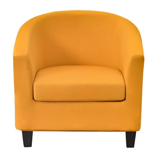 WWQQKJ Stretch-Bezug for Chesterfield-Sessel for 1-Sitzer-Cocktailsessel, Bezug for Chesterfield-Sessel, 2-teilig, universeller Sesselbezug(Giallo Terra) von WWQQKJ