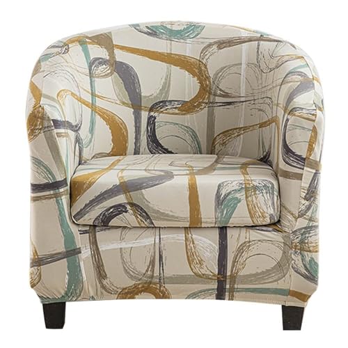 WWQQKJ Stretch-Bezug for Chesterfield-Sessel for 1-Sitzer-Cocktailsessel, Bezug for Chesterfield-Sessel, 2-teilig, universeller Sesselbezug(Yan Miao) von WWQQKJ