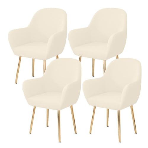 WWQQKJ Stretch-Esszimmerstuhl-Schonbezug, Abnehmbarer Stuhlbezug for Wohnzimmer-Schreibtischstühle, Weicher Spandex-Esszimmerstuhlbezug, Waschbar(A,4 Pezzo) von WWQQKJ