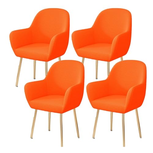 WWQQKJ Stretch-Esszimmerstuhl-Schonbezug, Abnehmbarer Stuhlbezug for Wohnzimmer-Schreibtischstühle, Weicher Spandex-Esszimmerstuhlbezug, Waschbar(C,4 Pezzo) von WWQQKJ