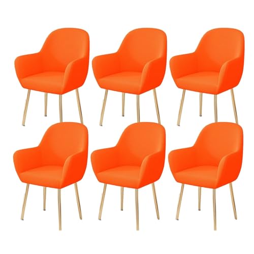 WWQQKJ Stretch-Esszimmerstuhl-Schonbezug, Abnehmbarer Stuhlbezug for Wohnzimmer-Schreibtischstühle, Weicher Spandex-Esszimmerstuhlbezug, Waschbar(C,6 Pezzo) von WWQQKJ