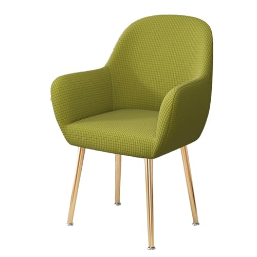 WWQQKJ Stretch-Esszimmerstuhl-Schonbezug, Abnehmbarer Stuhlbezug for Wohnzimmer-Schreibtischstühle, Weicher Spandex-Esszimmerstuhlbezug, Waschbar(Giallo Verde,1 Pezzo) von WWQQKJ