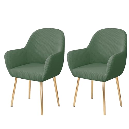 WWQQKJ Stretch-Esszimmerstuhl-Schonbezug, Abnehmbarer Stuhlbezug for Wohnzimmer-Schreibtischstühle, Weicher Spandex-Esszimmerstuhlbezug, Waschbar(Verde Chiaro,2 Pezzo) von WWQQKJ