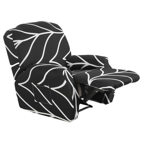 WWQQKJ Stretch-Liegestuhlbezug, Bedruckter Liegestuhlbezug, 4-teiliger Liegestuhlbezug, Elastische Sesselhussen, Liegestuhlschutz for das Wohnzimmer(E) von WWQQKJ