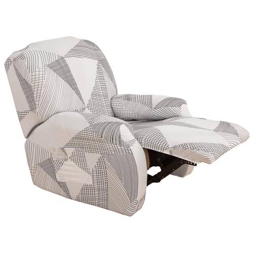 WWQQKJ Stretch-Liegestuhlbezug, Bedruckter Liegestuhlbezug, 4-teiliger Liegestuhlbezug, Elastische Sesselhussen, Liegestuhlschutz for das Wohnzimmer(Large) von WWQQKJ