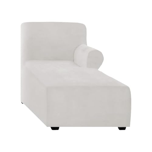 WWQQKJ Stretch-Samt-Chaiselongue-Schonbezug, Chaiselongue-Bezug Links/rechts for das Schlafzimmer im Innenbereich, maschinenwaschbar(Avorio,Right) von WWQQKJ