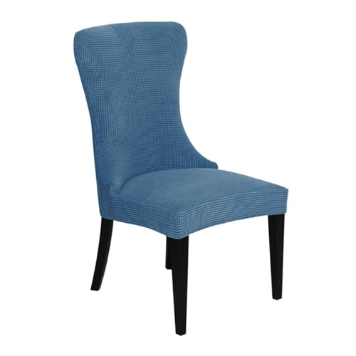 WWQQKJ Stretch-Stuhlbezüge for Ohrensessel ohne Armlehnen, Spandex-Stuhlbezüge ohne Armlehnen mit Rückenlehne, waschbarer, Abnehmbarer Stuhlbezug, Stuhlhussen(Sky Blue,1 Pezzo) von WWQQKJ
