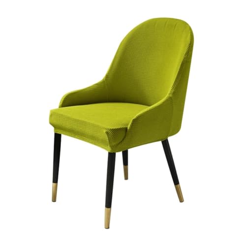 WWQQKJ Stuhlbezug mit Rückenlehne, Elegante Stretch-Esszimmerstuhlbezüge mit Armlehnen Esszimmerstuhlbezug Wohnzimmer Schreibtischstuhlbezug(Green C,1PC) von WWQQKJ
