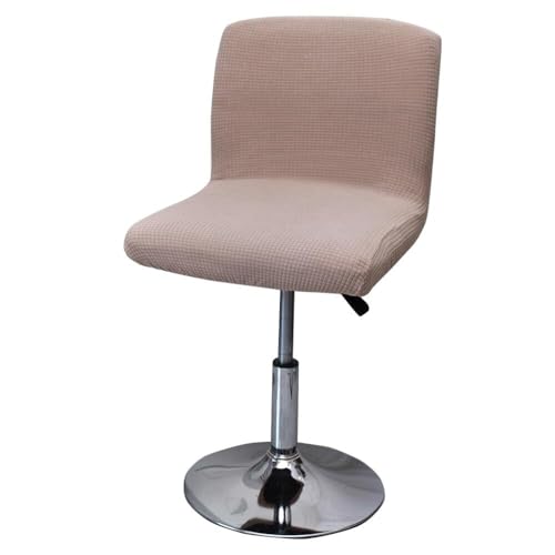 WWQQKJ Stuhlhusse for niedrige Rückenlehne, Hockerhussen, Stretch-Stuhlhussen, Barhocker-Bezüge, Beige, 2 Stück(Khaki,4 pezzi) von WWQQKJ