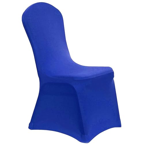 WWQQKJ Stuhlhussen aus elastischem Spandex, universelle, abnehmbare und waschbare Stuhlhussen for Hochzeitsfeiern, Bankette, Esszimmermöbel, Stuhlschutz(Blu,6 Pezzi) von WWQQKJ