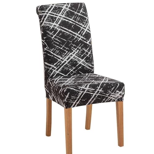 WWQQKJ Stuhlhussen for Esszimmerstühle, Stuhlhussen for Küchenstühle, Stuhlhussen for Esszimmerstühle, elastische Stuhlhussen for die Rückenlehne, 4 Stück(Astratto,2 pezzi) von WWQQKJ