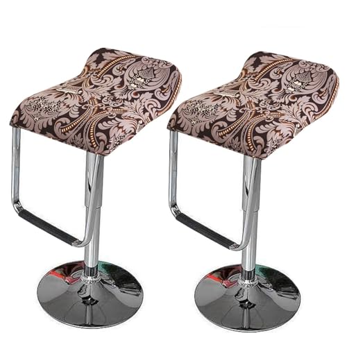 WWQQKJ Stuhlsitzbezug, Hockerbezug, quadratischer Barhockerbezug, waschbar, Pub-Thekenhockerbezüge, 2/4/6 Stück, Stretch-Küchenhockerbezüge, Schonbezug(#1,4pcs) von WWQQKJ
