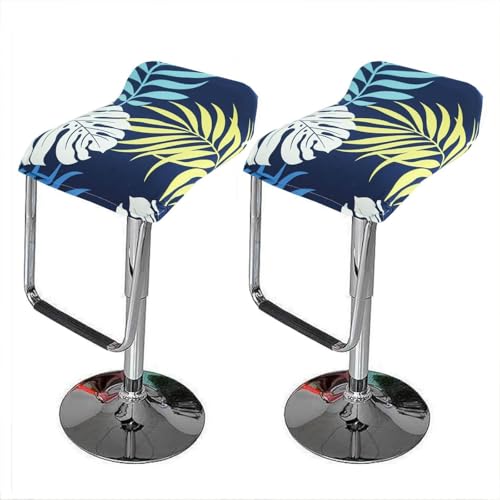 WWQQKJ Stuhlsitzbezug, Hockerbezug, quadratischer Barhockerbezug, waschbar, Pub-Thekenhockerbezüge, 2/4/6 Stück, Stretch-Küchenhockerbezüge, Schonbezug(#19,2pcs) von WWQQKJ