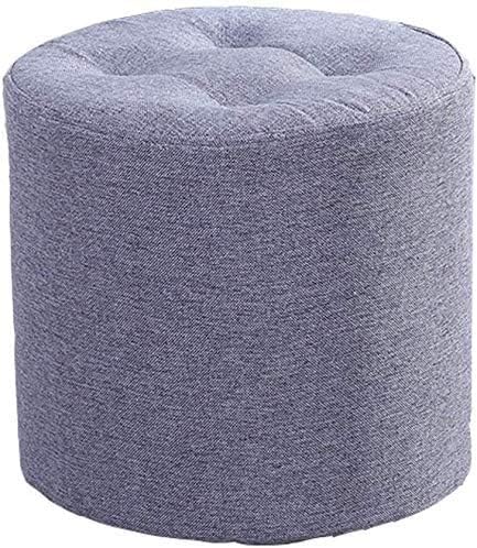 Foot Stool Ottoman Footrest Sofa Foot Stool/Shoe Bench,Cotton and Linen Fabric,The Stool Cover Can Be Removed and Cleaned.Household Stool(Color:Blue) (Null Gray) von WWTSMYXGS