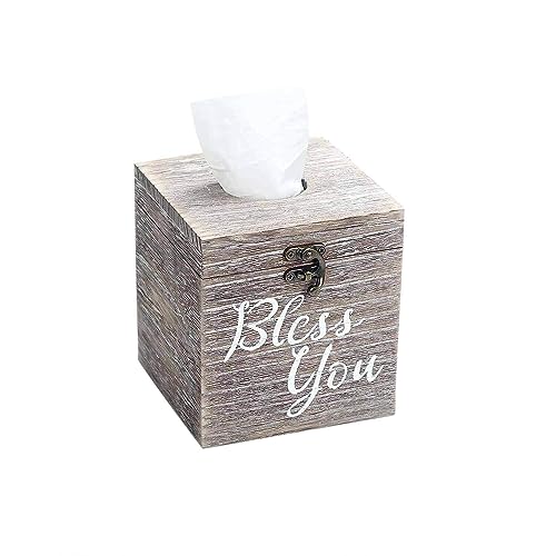 WWW-WOODART Kleenex Taschentuchbox-Abdeckung, quadratisch, Kleenex-Halter, Taschentuchbox, Kleenex-Box, quadratische Kleenex-Würfelboxen, Taschentuchbox für moderne Bauernhaus-Dekoration von WWW-WOODART