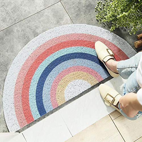 WWWL Fusmatte Cartoon Sand Scraping Regenbogen Tür Eingang Willkommen Mat Flur Bad rutschfeste Teppich Staub Entfernung Teppich Draht Loop Footpad Fußmatte 30cmx60cm Type2 von WWWL