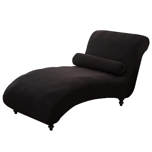 WWYL Chaiselongue Schonbezüge, Bezug für relaxliege Wohnzimmer chaiselongue bezug husse relaxliege bezug für Wohnzimmer liegesessel (Schwarz) von WWYL