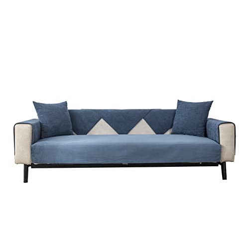 WWYL Sofabezug,Sessel- und Sofaschoner,wasserdichte Sofa Überwürfe,Sofa Schutz Abdeckung Rutschfes für Hunde Haustieren, Abnutzung und Riss schützen (Navy Blau,90 x 240cm) von WWYL