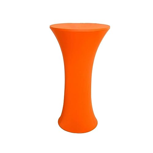 WWYL Stretch Stehtisch Husse für Bistrotisch, hochwertige Stehtischhusse, Stretch Stehtischhusse für Bistrotisch, für Stehtische und Bistrotische (Orange,70 x 110 cm) von WWYL