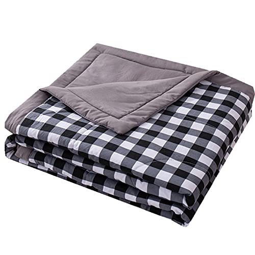 WWYL Wende-Steppdecke, Mikrofaser Leichtsteppbett Mikrofaser100% Baumwolle - Leichte Sommerdecke - Baumwolldecke Als Bett-Überwurf (Marine,100 x 150 cm) von WWYL