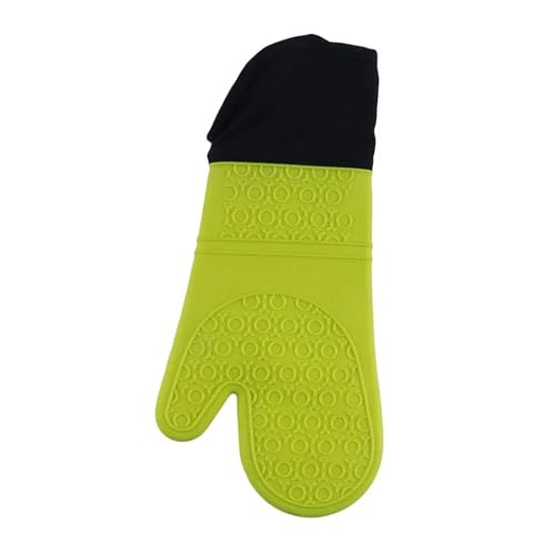 WXBCDS Ofenhandschuhe 1PC Isolierte Ofenhandschuhe Silikon Hitzebeständige Handschuhe Ofenhandschuhe Mikrowelle Backwerkzeuge Haushalt Küche Bar Backgeschirr(Green) von WXBCDS