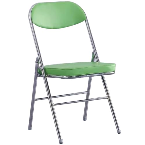 Klappbare Kommerzielle Bürostühle, Robuster Und Langlebiger Konferenzstuhl, Praktischer Aufbewahrungs-Klappstuhl Für Den Heimgebrauch, Bequemes PP-Sitzkissen (Color : Green, S : 40 * 80 cm) von WXBHOZ