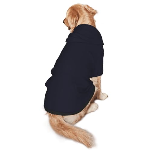Einfarbiger schwarzer XL-Kapuzenpullover für Hunde, warm und leicht, geeignet für Haustiere im Herbst und Winter von WXCJWD