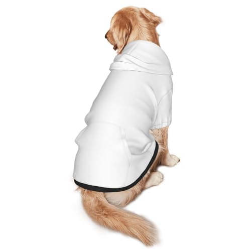 Einfarbiger weißer Hunde-Kapuzenpullover für Hunde, warm und leicht, geeignet für Haustiere im Herbst und Winter von WXCJWD
