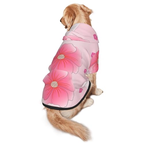 Hunde-Kapuzenpullover "Blooming Carnations", warm und leicht, geeignet für Haustiere im Herbst und Winter von WXCJWD