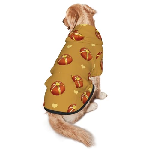 Hunde-Kapuzenpullover Buttered Bread, Größe XL, warm und leicht, geeignet für Haustiere im Herbst und Winter von WXCJWD