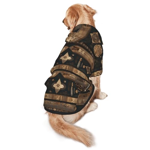 Hunde-Kapuzenpullover im Bohemian-Stil, Größe M, warm und leicht, geeignet für Haustiere im Herbst und Winter von WXCJWD