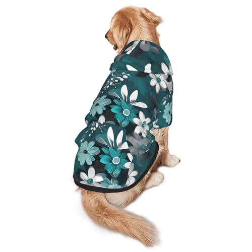 Hunde-Kapuzenpullover mit Blumenmuster, Größe S, warm und leicht, geeignet für Haustiere im Herbst und Winter von WXCJWD