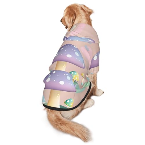 Hunde-Kapuzenpullover mit Cartoon-Pilz, warm und leicht, geeignet für Haustiere im Herbst und Winter von WXCJWD