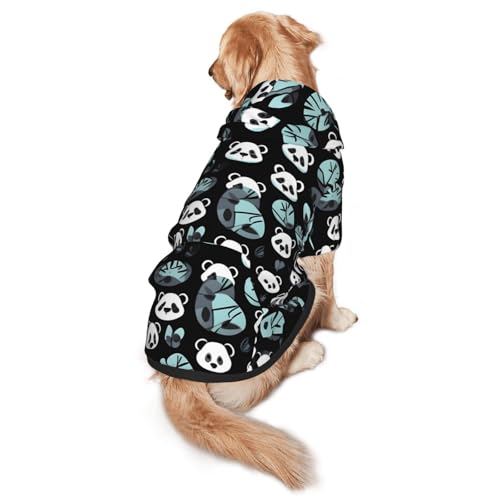 Hunde-Kapuzenpullover mit Panda-Gesicht, Größe S, warm und leicht, geeignet für Haustiere im Herbst und Winter von WXCJWD