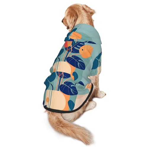 Hunde-Kapuzenpullover mit Schildkrötenmuster, Bambus, Größe L, warm und leicht, geeignet für Haustiere im Herbst und Winter von WXCJWD