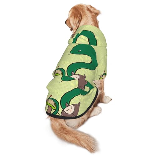 Hunde-Kapuzenpullover mit Sonnenblumenkernen, Regenwurmschlange, Größe S, warm und leicht, geeignet für Haustiere im Herbst und Winter von WXCJWD