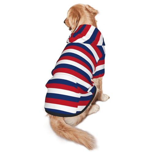 Hunde-Kapuzenpullover mit niederländischer Flagge, Größe XXL, warm und leicht, geeignet für Haustiere im Herbst und Winter von WXCJWD