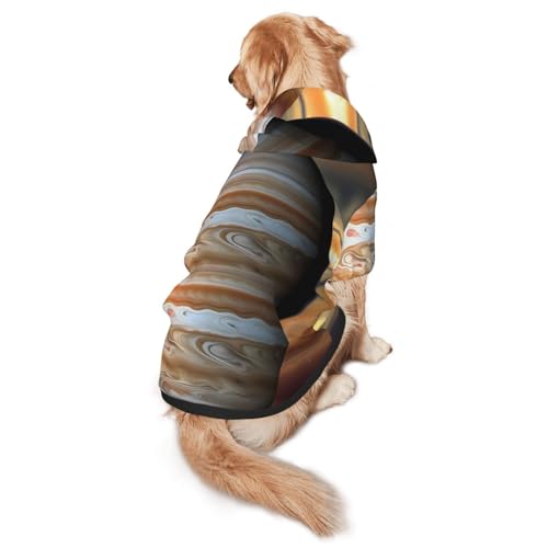 Jupiter Hunde-Kapuzenpullover, Landschaft, Größe XXL, warm und leicht, geeignet für Haustiere im Herbst und Winter von WXCJWD