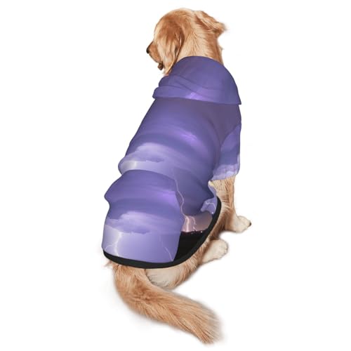 Lightning Storm M Hunde-Kapuzenpullover, warm und leicht, geeignet für Haustiere im Herbst und Winter von WXCJWD