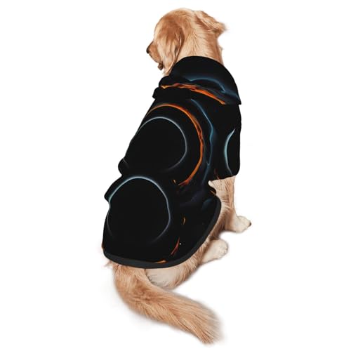 Mysterious Cosmic Hunde-Kapuzenpullover mit schwarzen Löchern, warm und leicht, geeignet für Haustiere im Herbst und Winter von WXCJWD