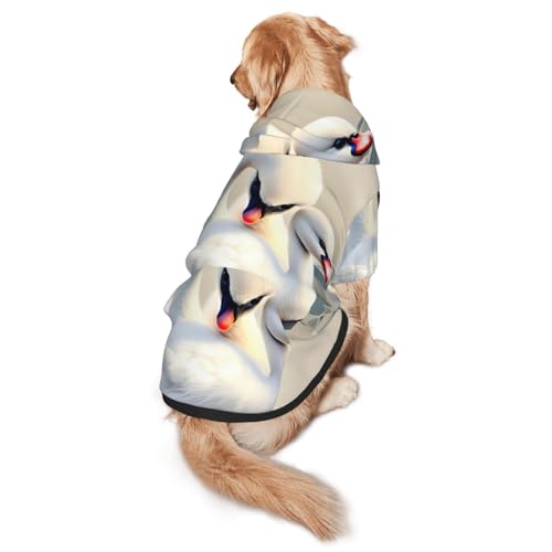 Süßer kleiner Schwan-Kapuzenpullover für Hunde, warm und leicht, geeignet für Haustiere im Herbst und Winter von WXCJWD