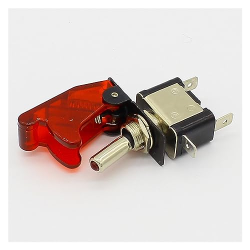 4 Stück Rot 12V 20A Racing Car Truck Boat Cover LED Push Button Rocker Toggle Switch Control(Red) von WXCQCIHV